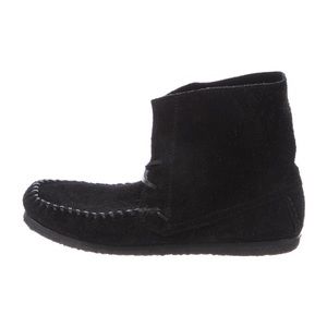 ISABEL MARANT ÉTOILE BLACK SUEDE MOCCASINS FLAVIE BOOTS 38 FR
